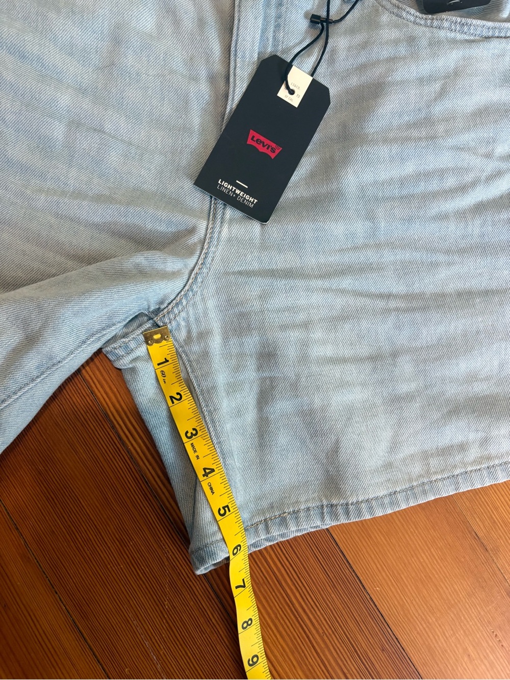 High Rise Baggy Linen+ Denim Lightweight Women's Shorts - Picture 7 of 7